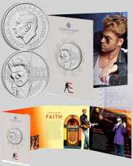   5 £  Music Legends : George Michael - Confezione Ufficiale  Royal Mint 2024