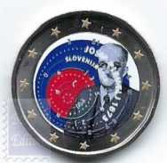 2 euro colorato in capsula Slovenia 2024 - 150º Anniv. Nascita Di Josip Plemelj
