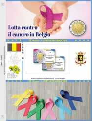 (A) Pagine raccoglitrici 2 euro Belgio Coincard 2024 - Lotta Cancro (versione singola)