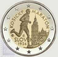 2 euro Slovacchia 2024 UNC - Centenario della Maratona  di Košice 