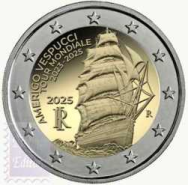 2 euro Italia 2025 UNC - Nave Scuola Vespucci -