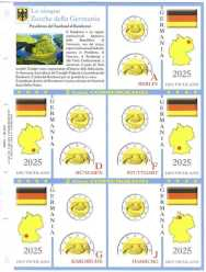 (A) Pagine 2 € x 5 zecche Germania 2025 - Saarland