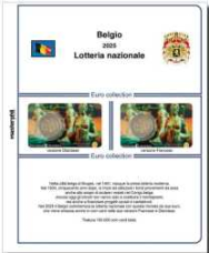 (M) Pagine raccoglitrici Coincard 2 € Belgio 2025 - Lotteria nazionale