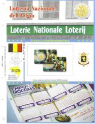 (A) Pagine 2 € Coincard Belgio 2025 - Lotteria Nazionale (Singola)